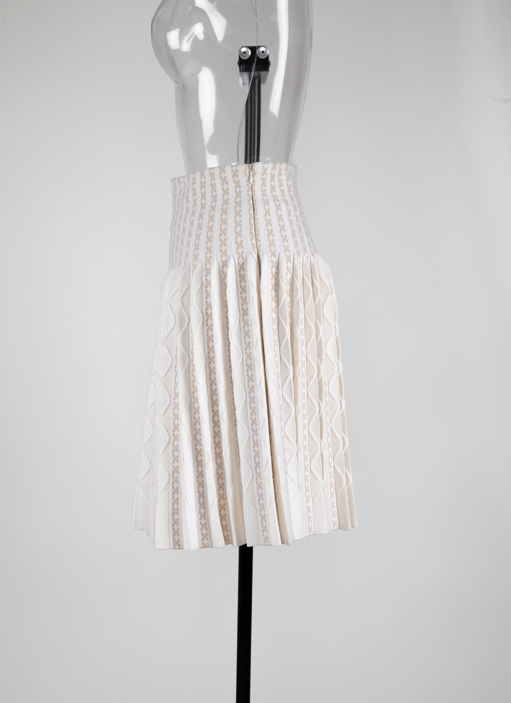 Jupe Charmille en laine - Blanc & Sable