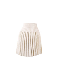 Jupe Charmille en laine - Blanc & Sable