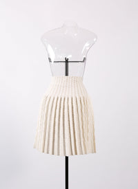 Jupe Charmille en laine - Blanc & Sable