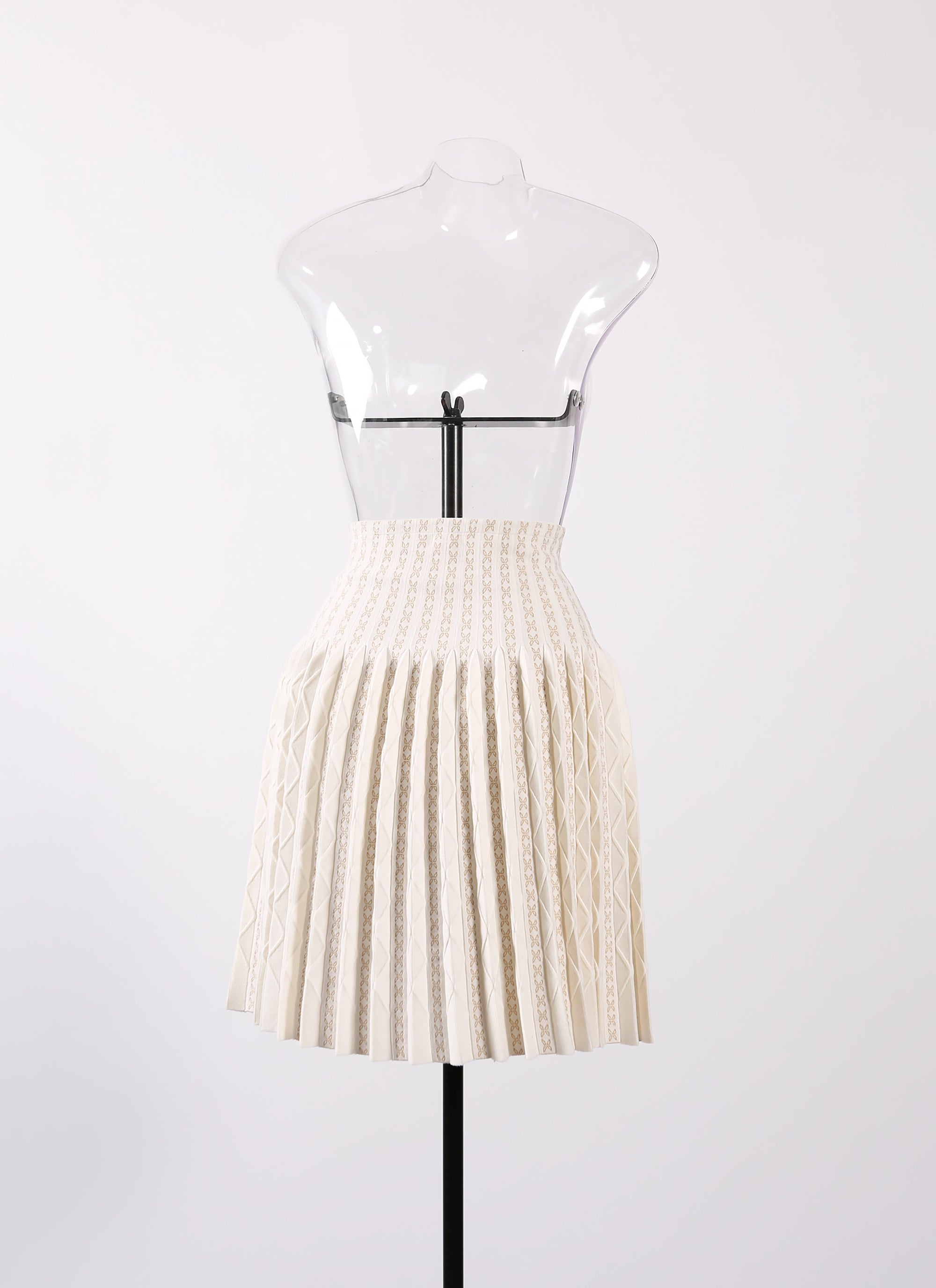 Jupe Charmille en laine - Blanc & Sable