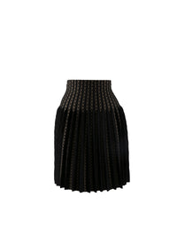 Wool Charmille skirt - Black & Gold