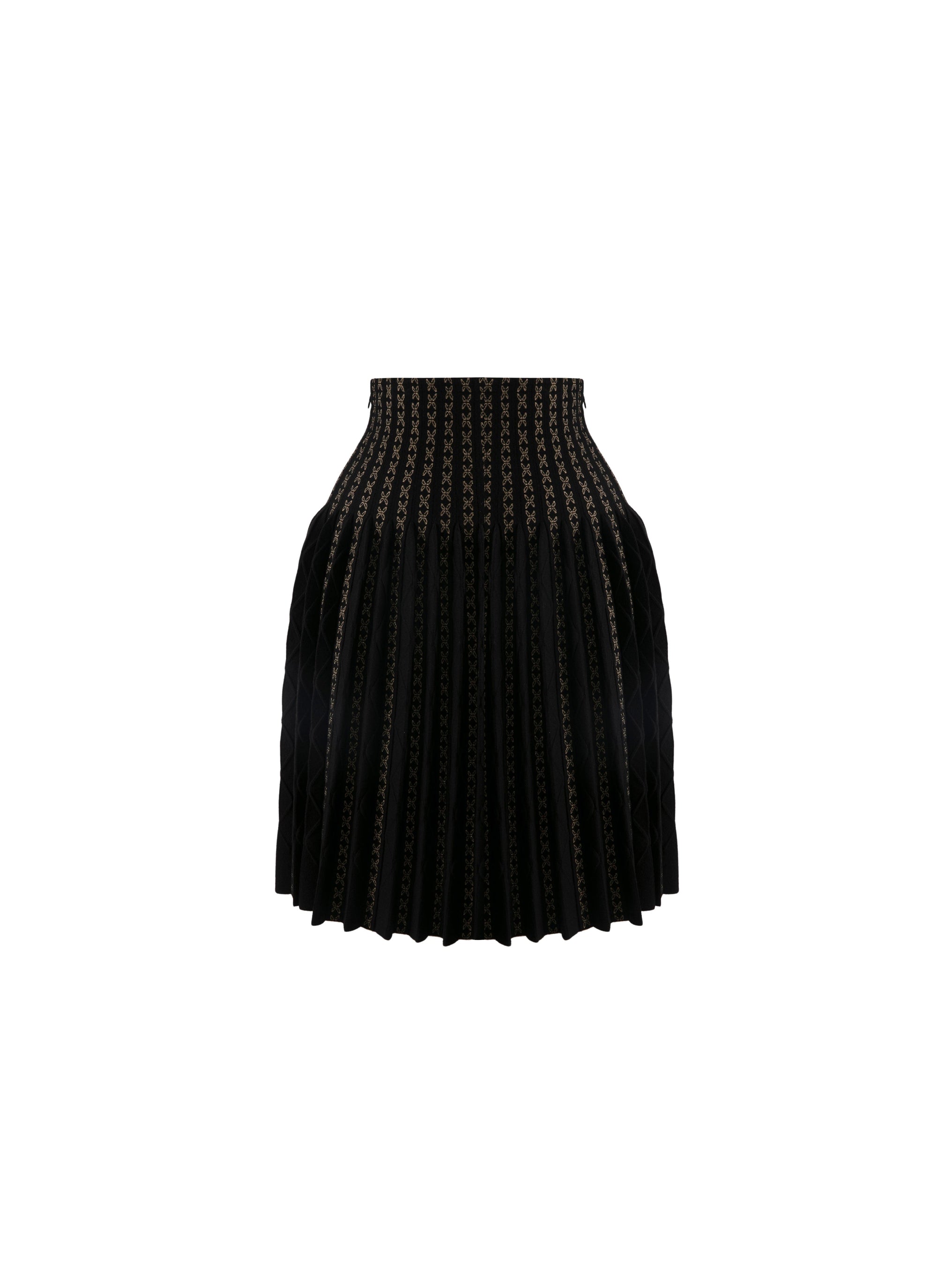 Jupe Charmille en laine - Noir & Or