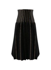 Jupe Charmille en laine - Noir & Or
