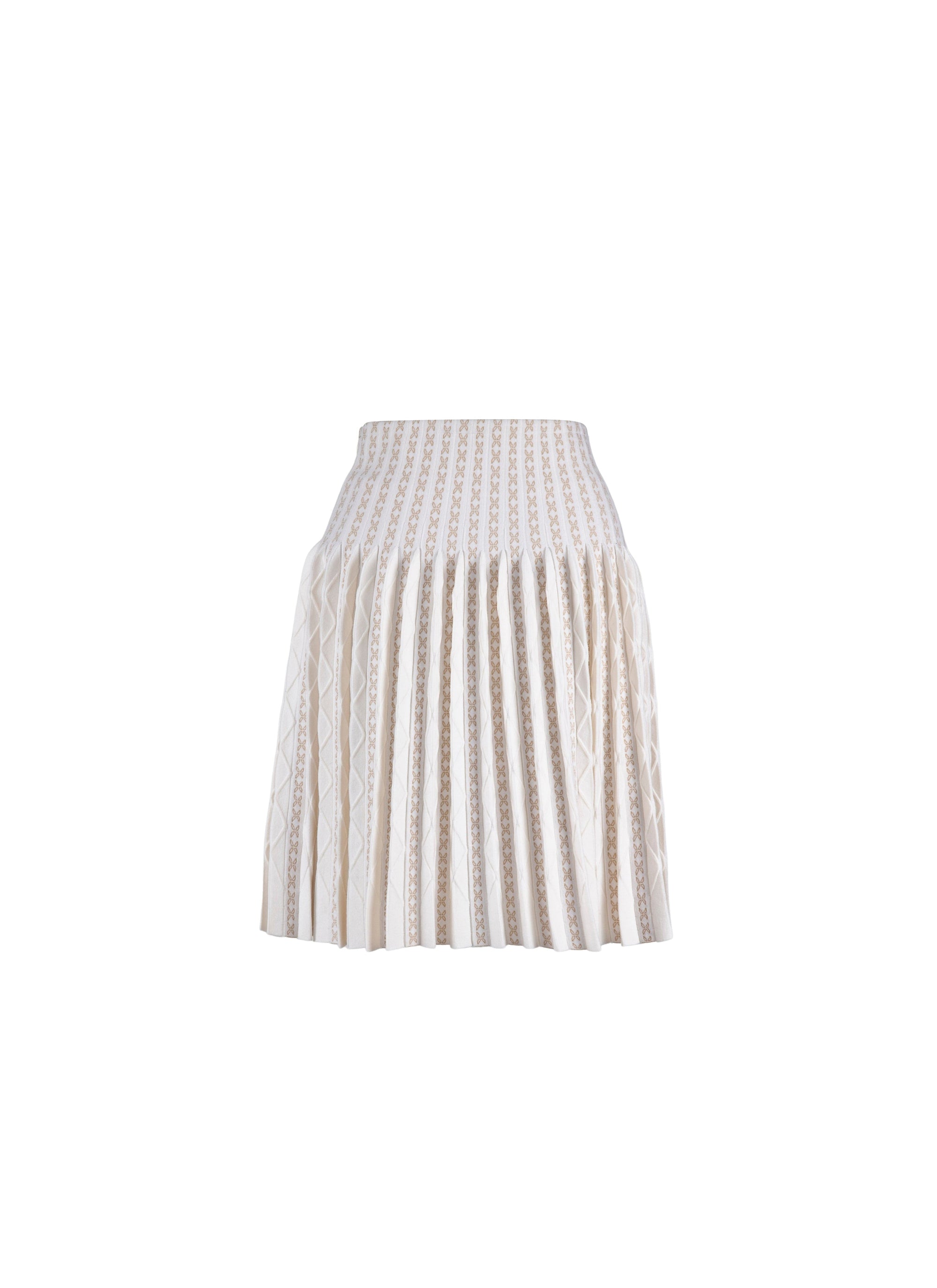 Jupe Charmille en laine - Blanc & Sable