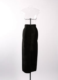 Iconic velvet skirt - Black intense