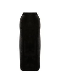 Iconic velvet skirt - Black intense
