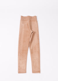 Iconic velvet legging - Nude