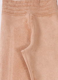 Iconic velvet legging - Nude