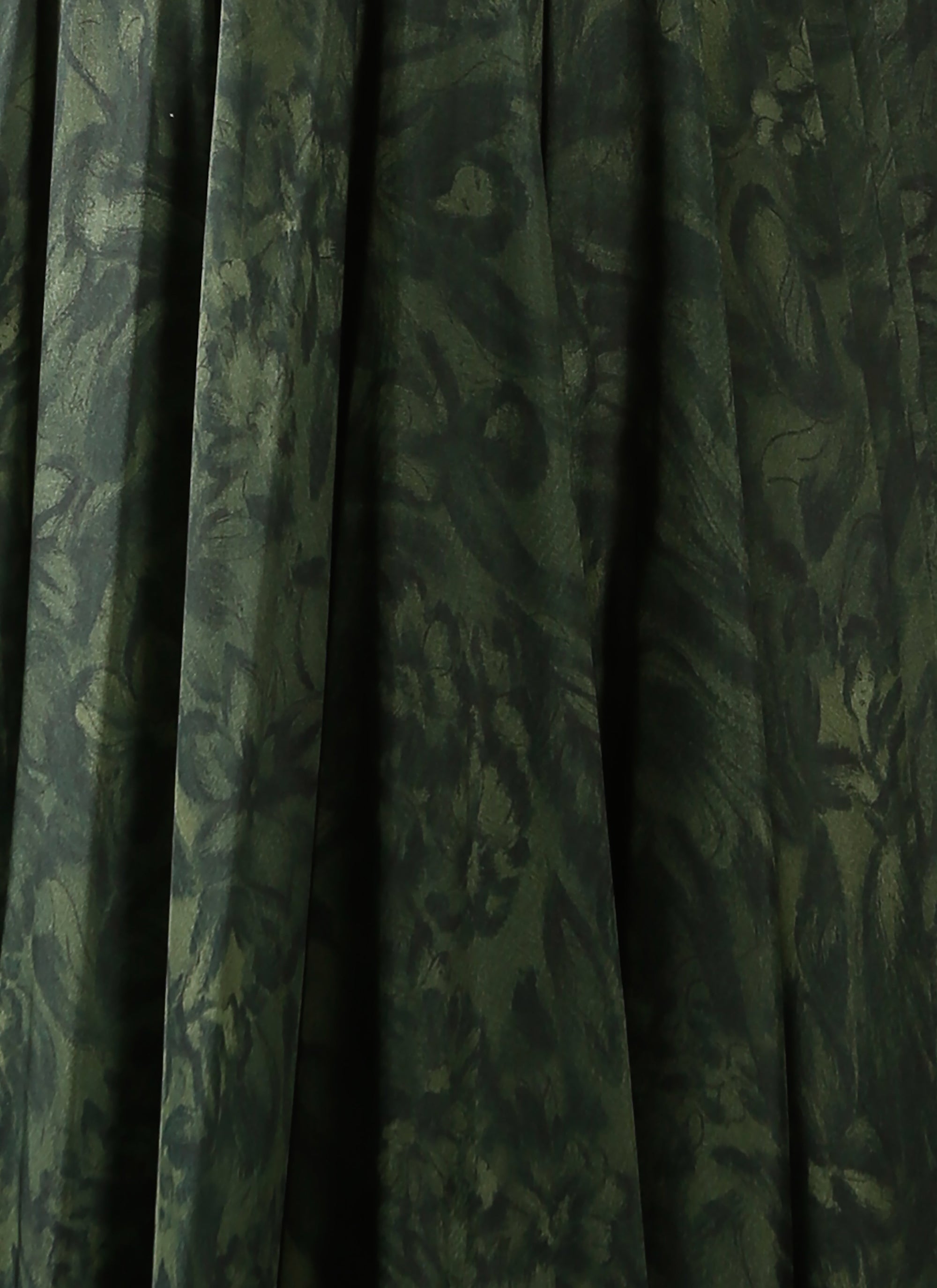 Robe sans manches à fleurs en soie - Sapin