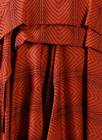 Robe Mussola Boa en laine - Rouge foncé