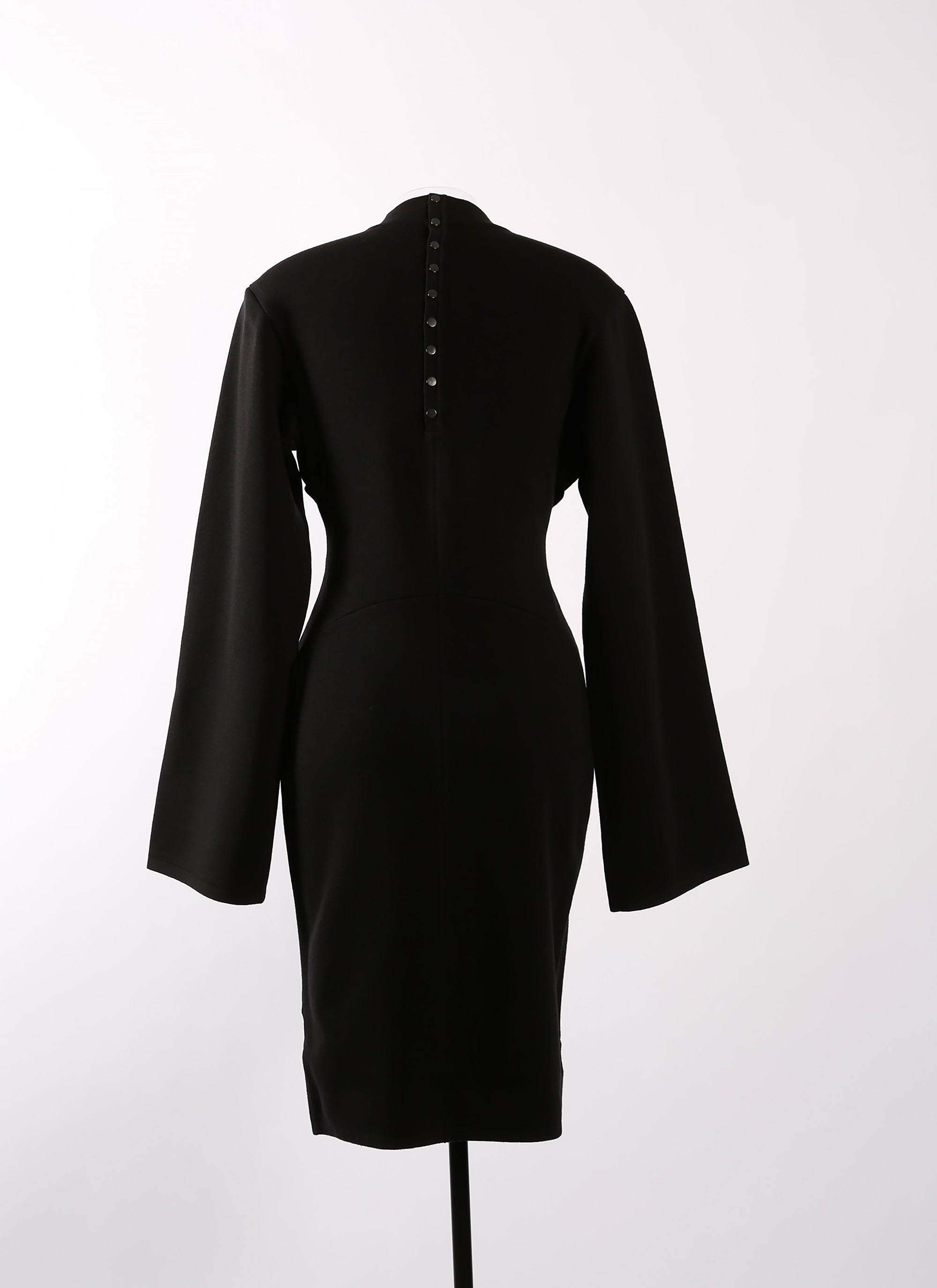 Robe à manches longues Ingenue en laine - Noir