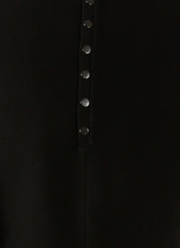 Robe à manches longues Ingenue en laine - Noir