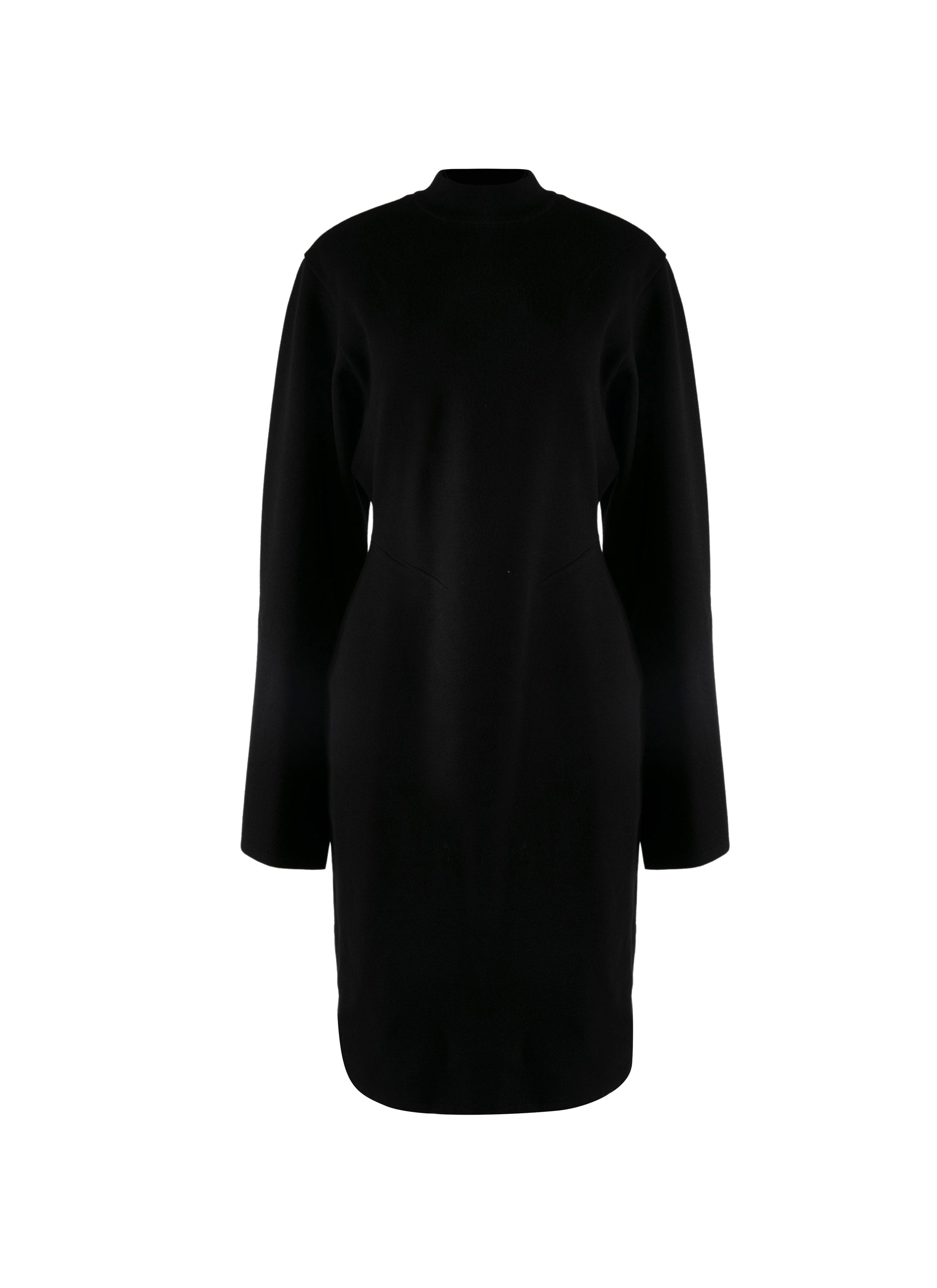 Robe à manches longues Ingenue en laine - Noir
