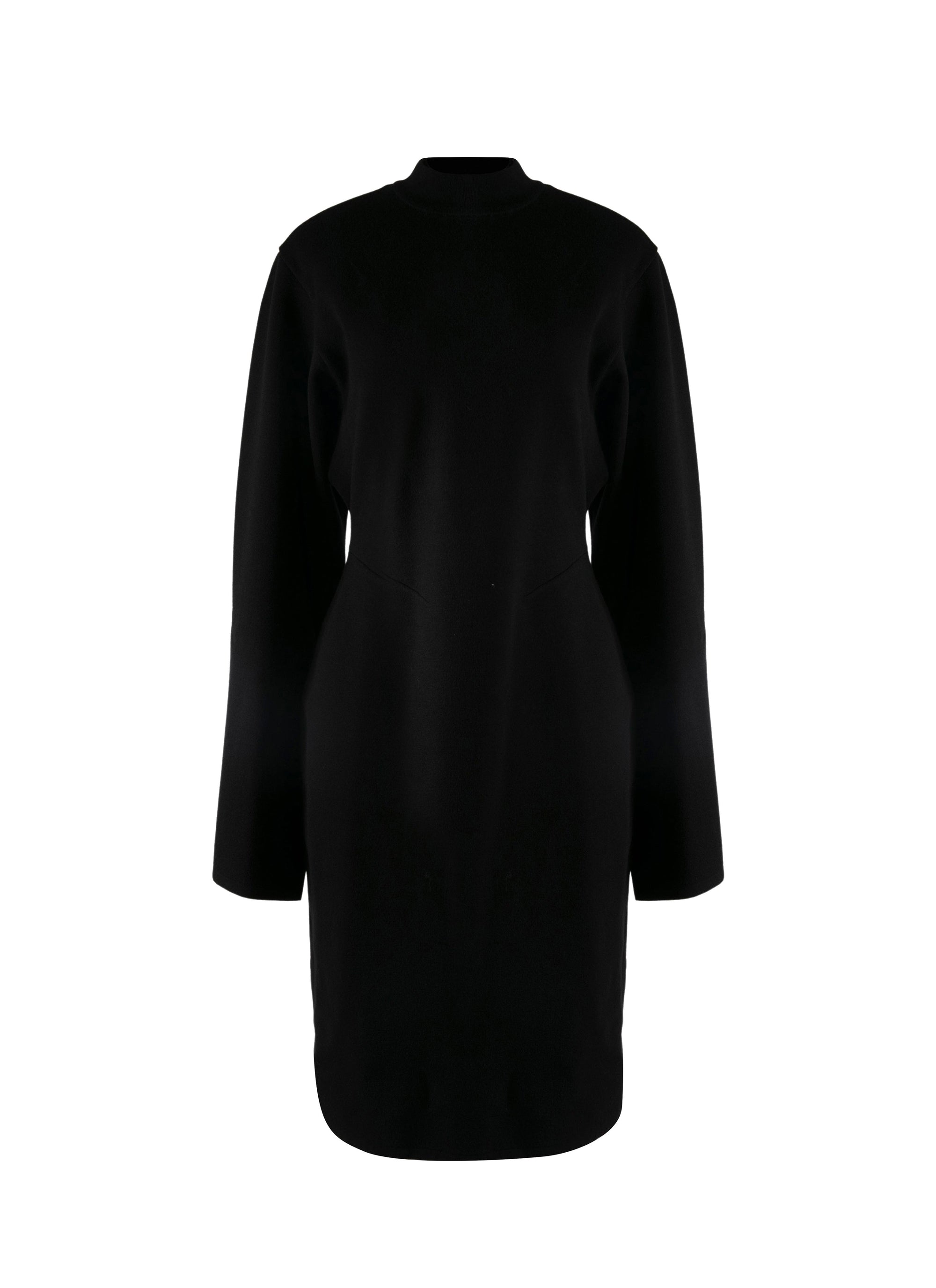 Robe à manches longues Ingenue en laine - Noir