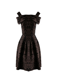 Pantera sleeveless short dress - Black & Brown