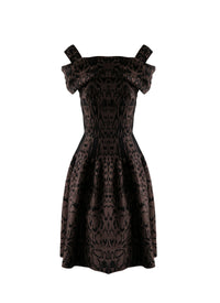 Pantera sleeveless short dress - Black & Brown