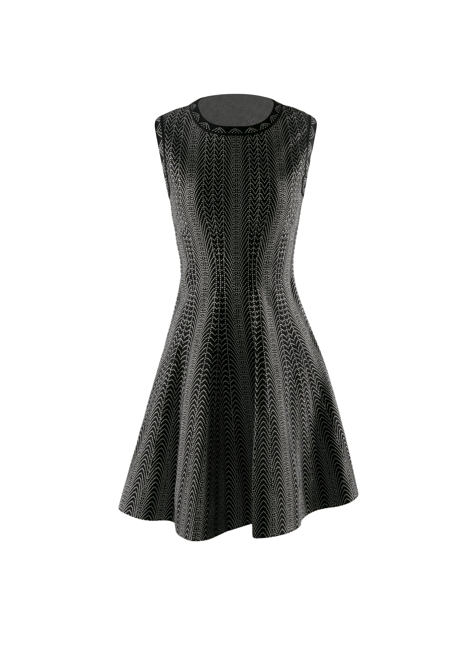 Robe sans manches en laine - Noir & Blanc