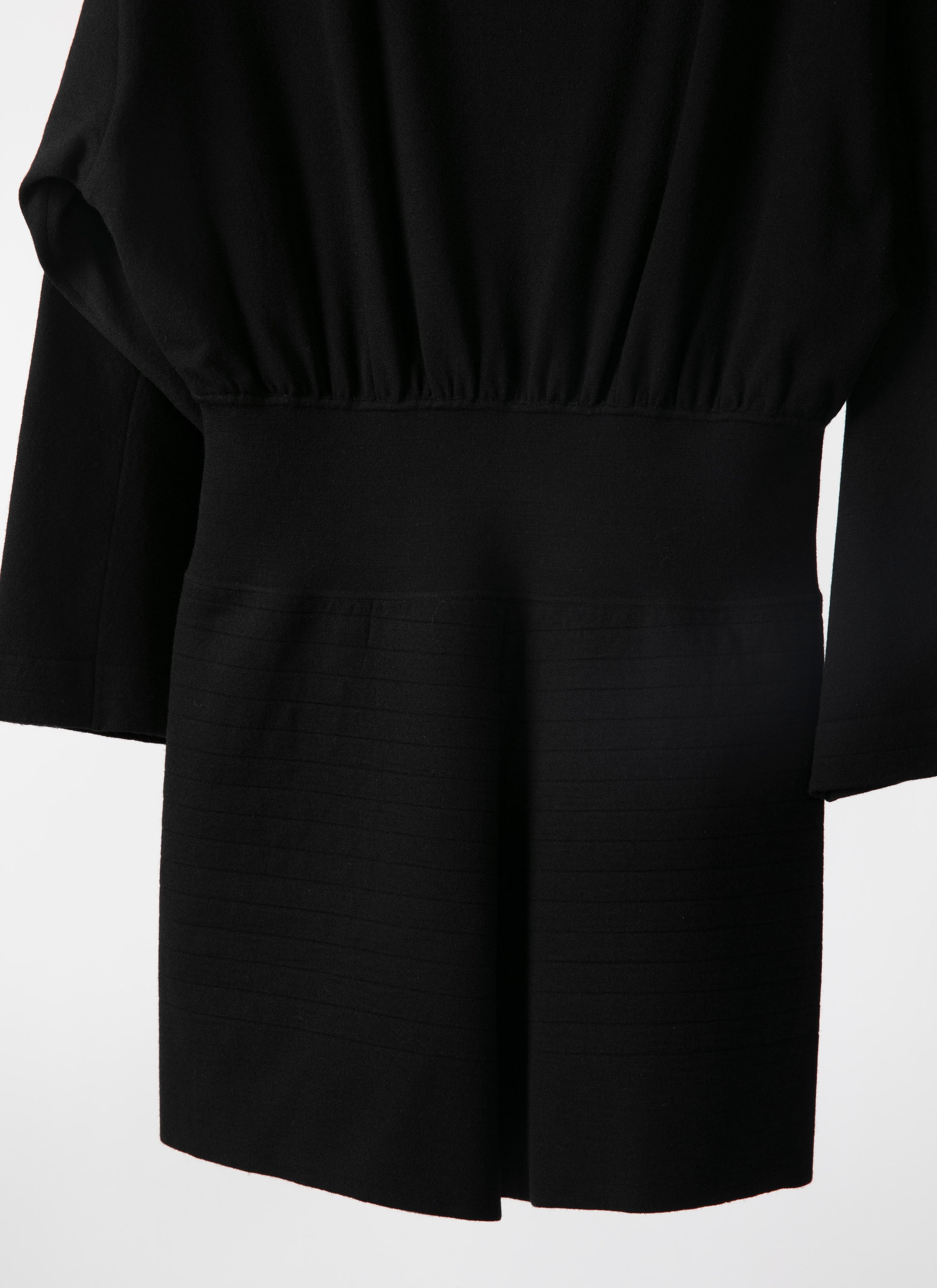 Long-sleeved jumpsuit in wool - Black intense