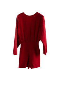 Combi-short à manches longues Supreme en laine - Rubis