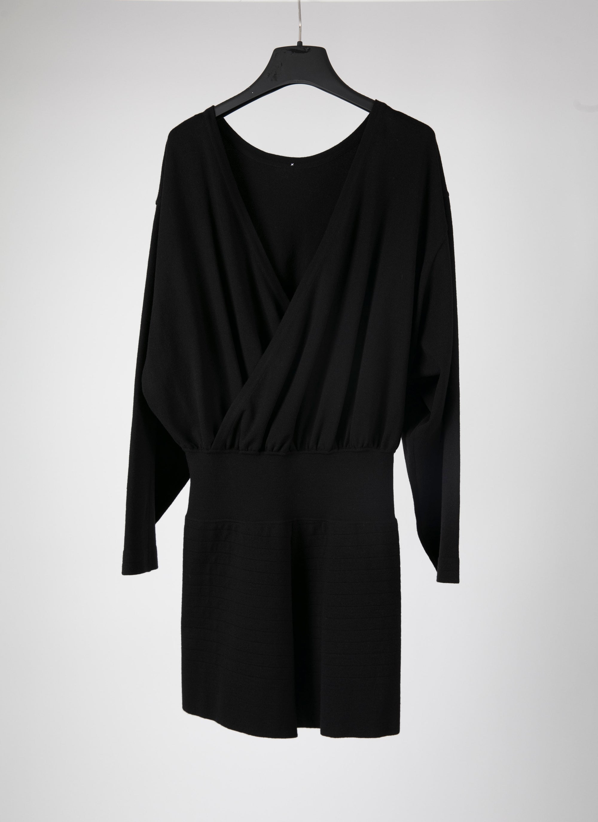 Supreme long-sleeved jumpsuit in wool - Black intense
