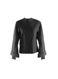 Pull à manches longues en laine - Noir