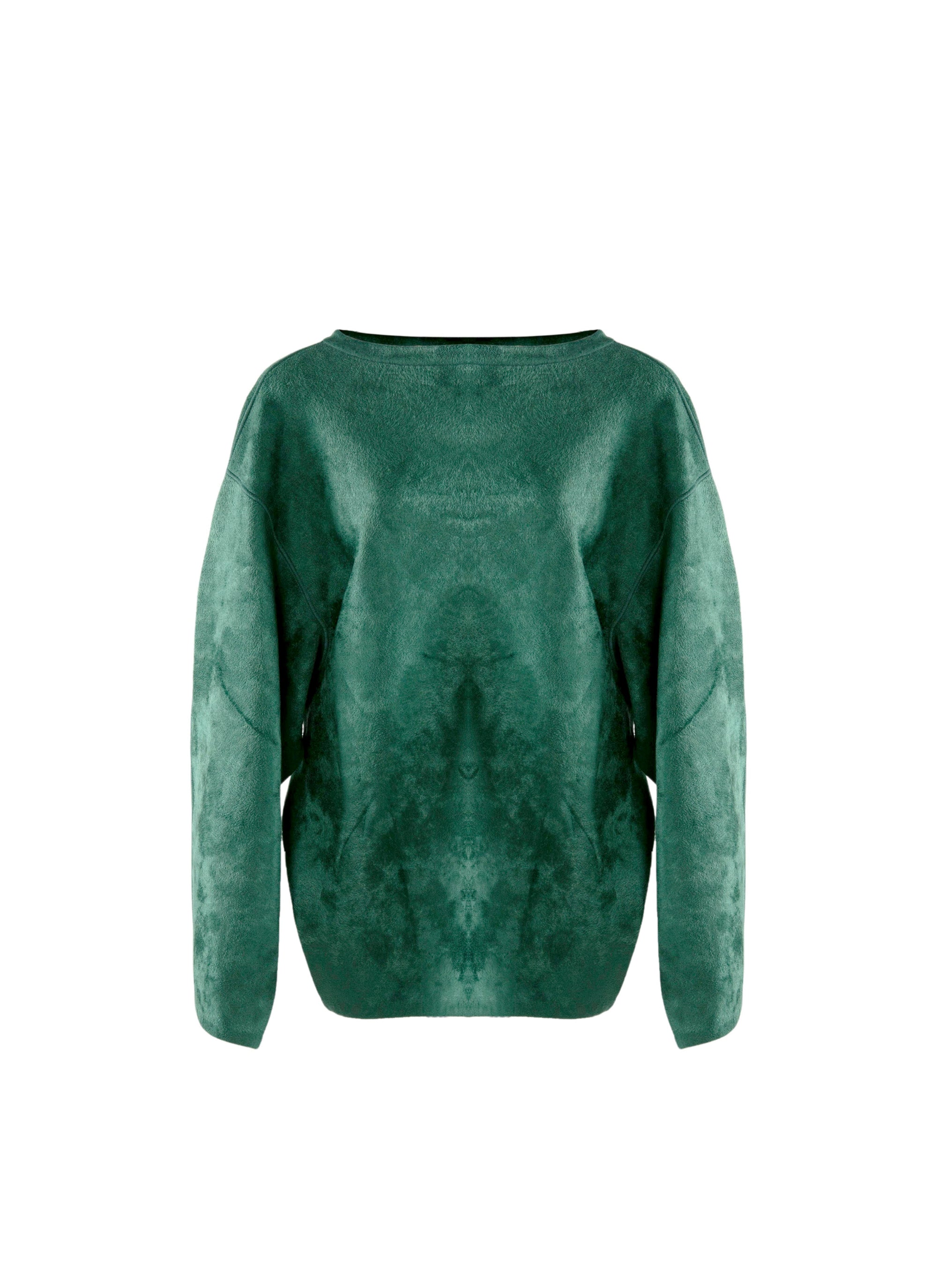 Long sleeve wool blend jumper - Empire green