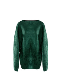 Pull à manches longues en velours iconique - Vert Empire