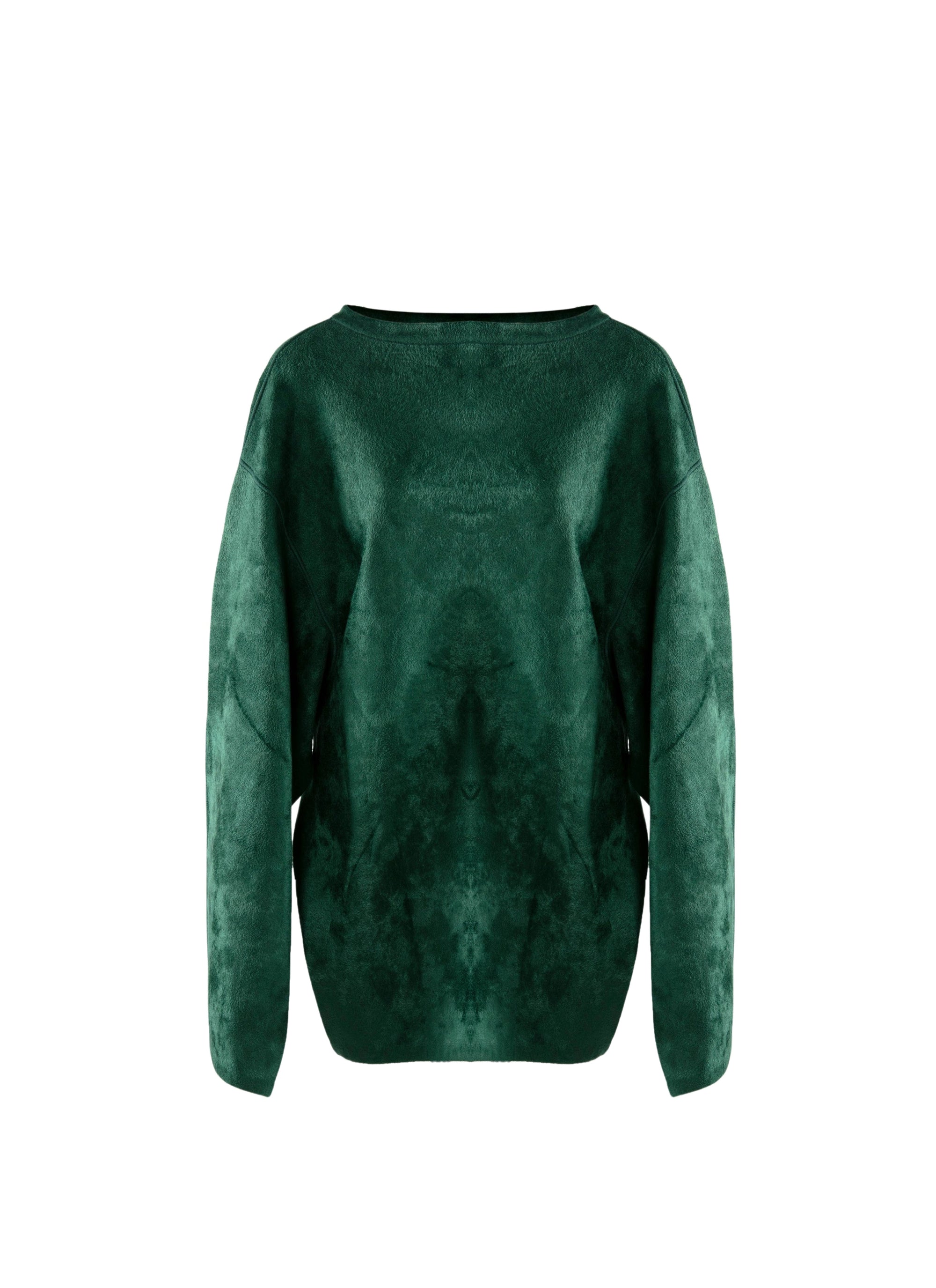 Pull à manches longues en velours iconique - Vert Empire
