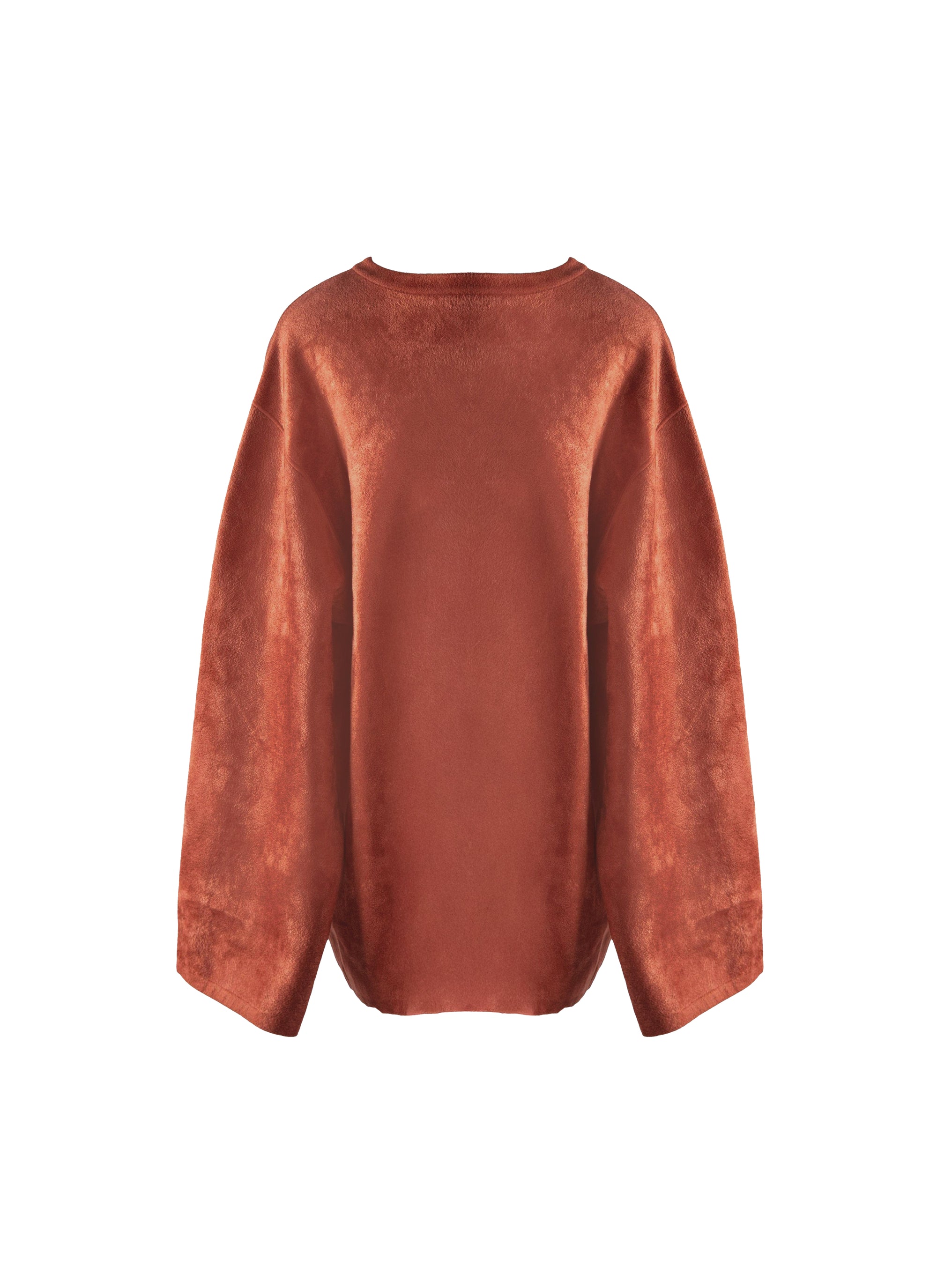 Pull à manches longues en laine mélangée - Caramel