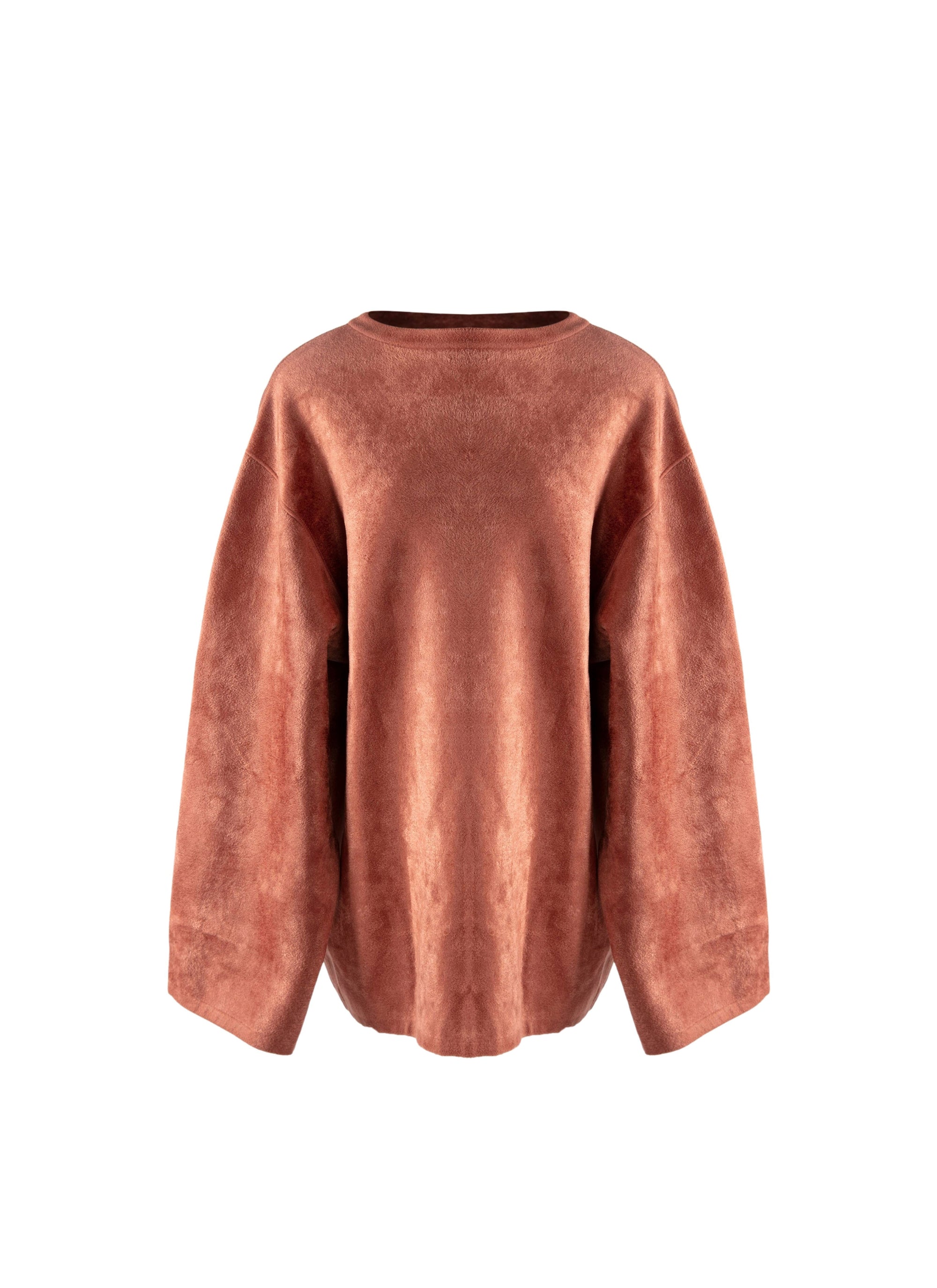 Long sleeve jumper in iconic velvet - Caramel