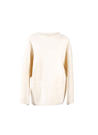 Pull à manches longues en velours iconique - Nude