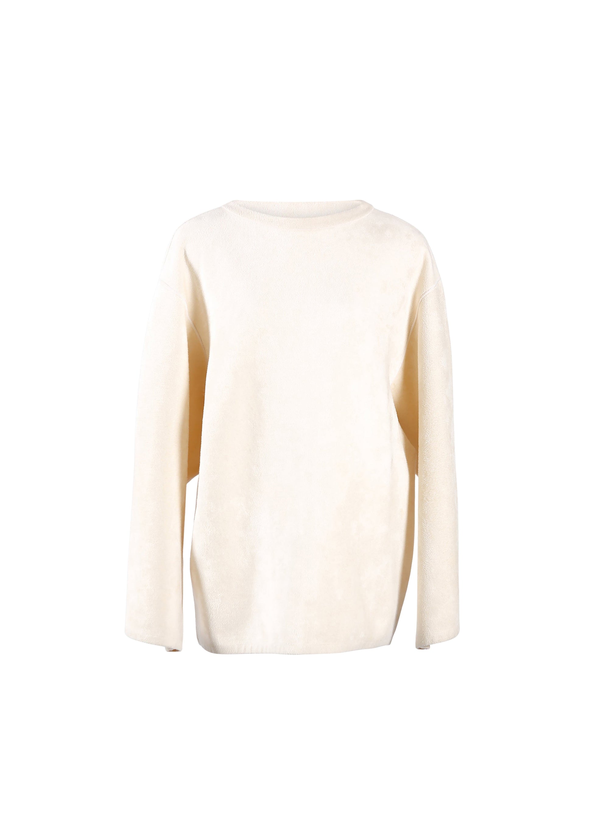 Pull à manches longues en velours iconique - Nude