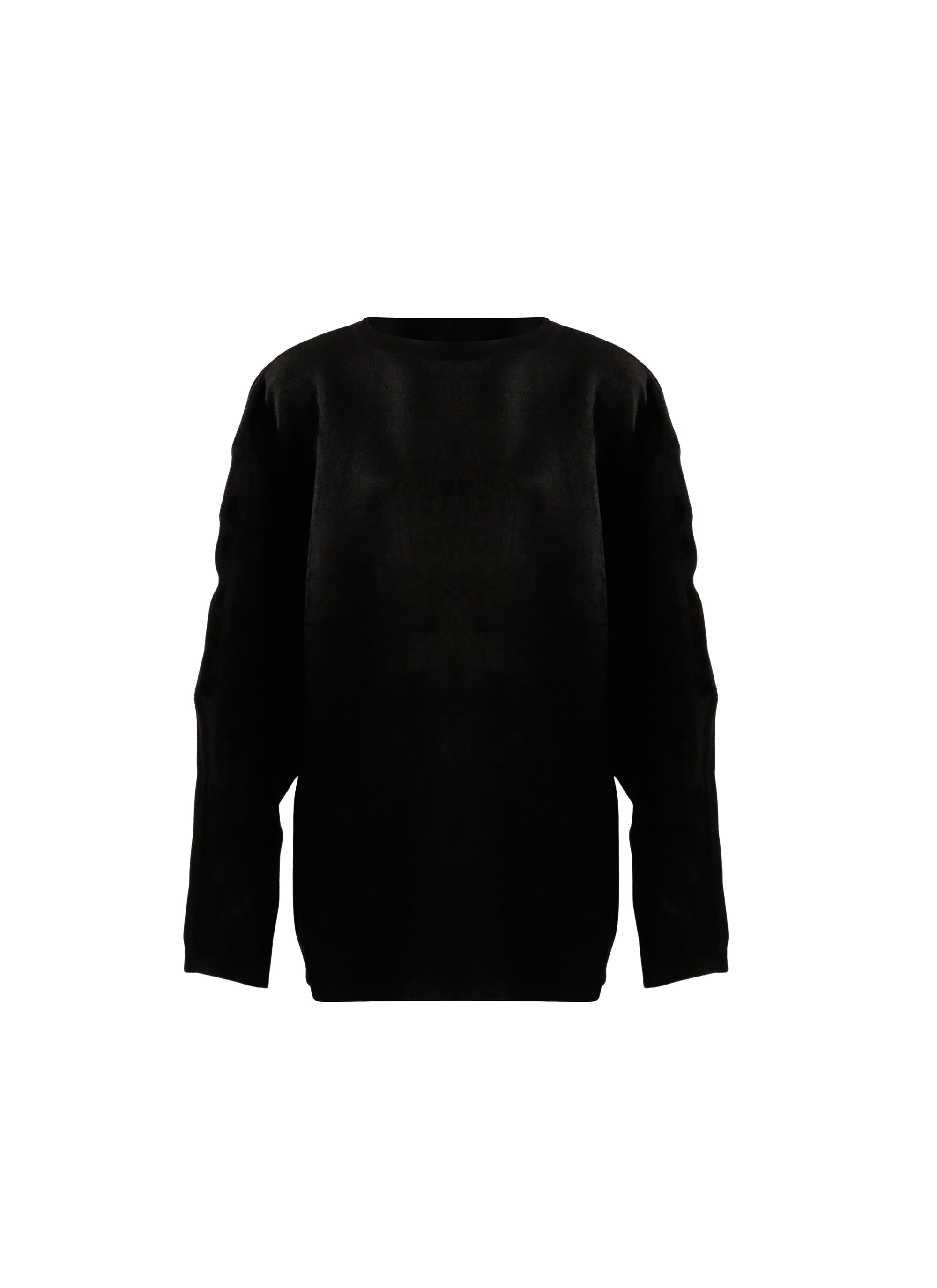 Pull à manches longues en velours iconique - Noir