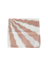 Silk scarf - White & Pink