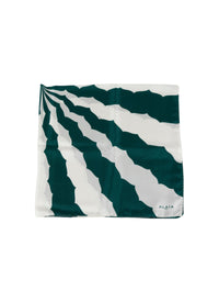 Foulard en soie - Blanc & Vert