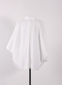 Chemise à manches chauve souris - Blanc intense