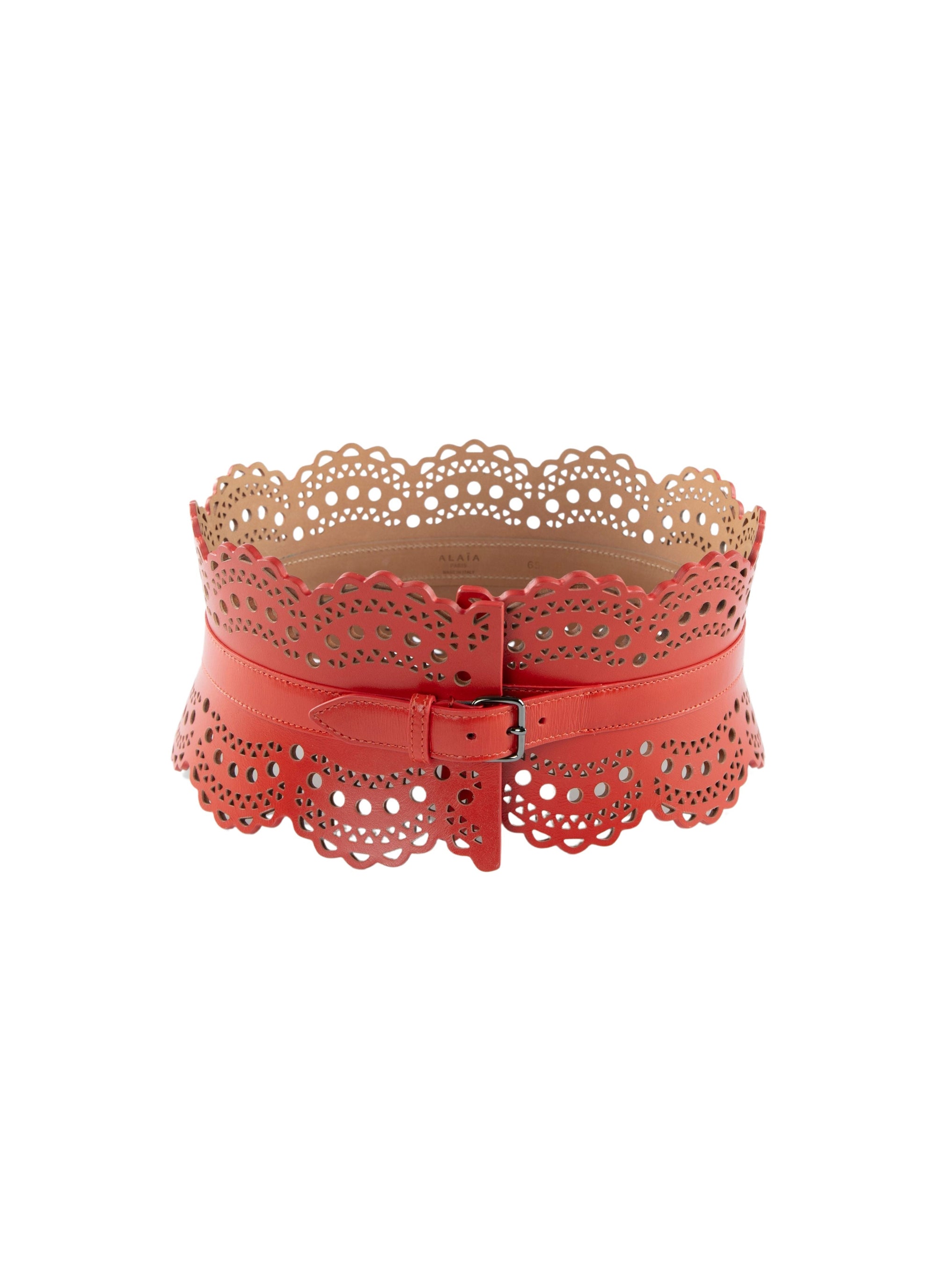 Ceinture corset perforée en cuir - Madras
