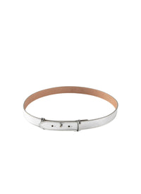 Ceinture très fine en cuir - Argent
