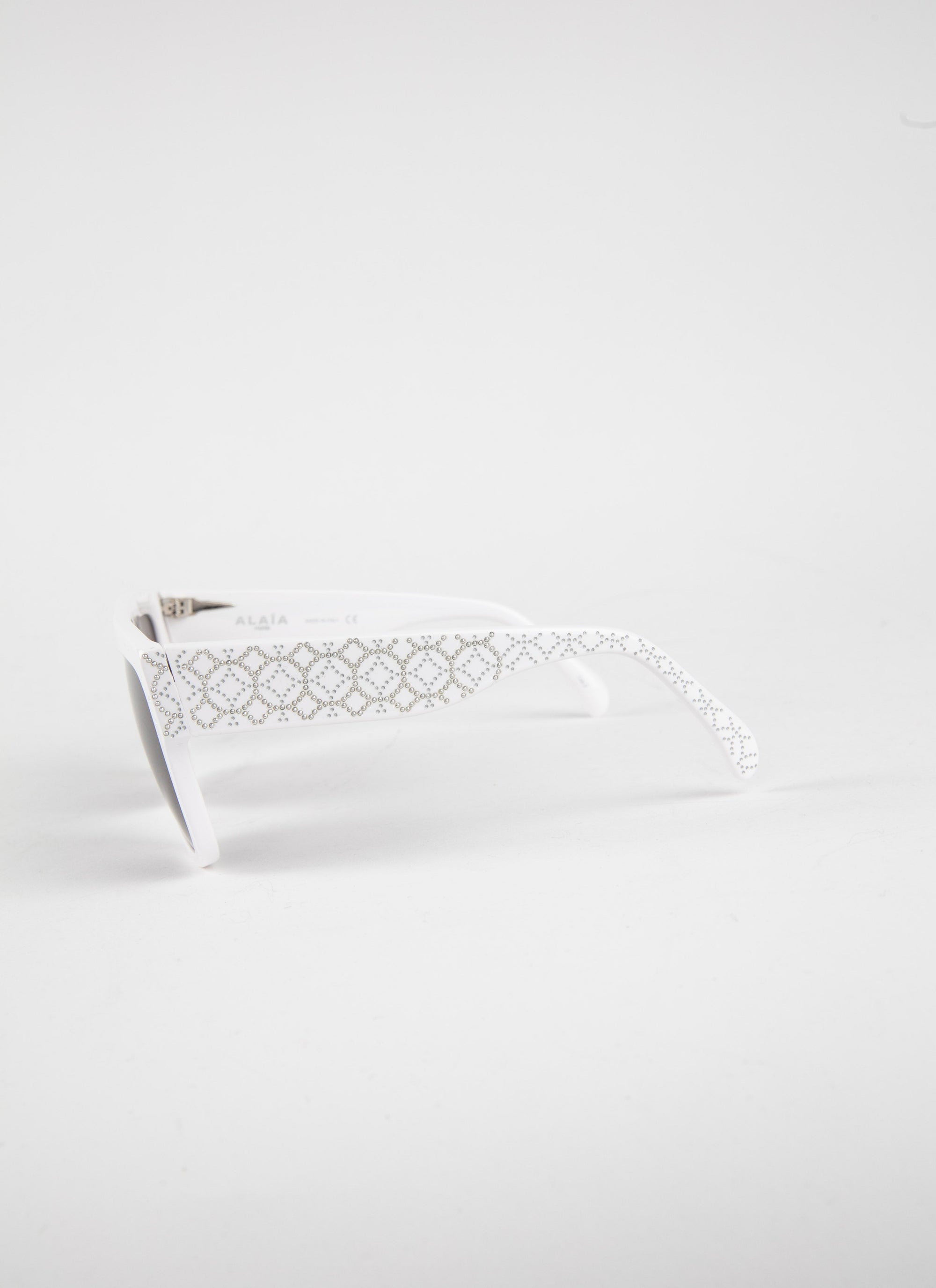 Cat-eye glasses - Bright White & Grey
