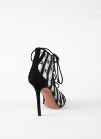Embroidered boots 110 - White & Black