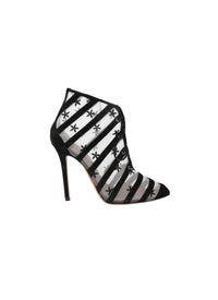 Bottines brodées - Blanc & Noir