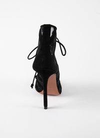 Embroidered boots 110 - Black & Black