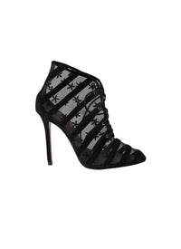 Embroidered boots 110 - Black & Black