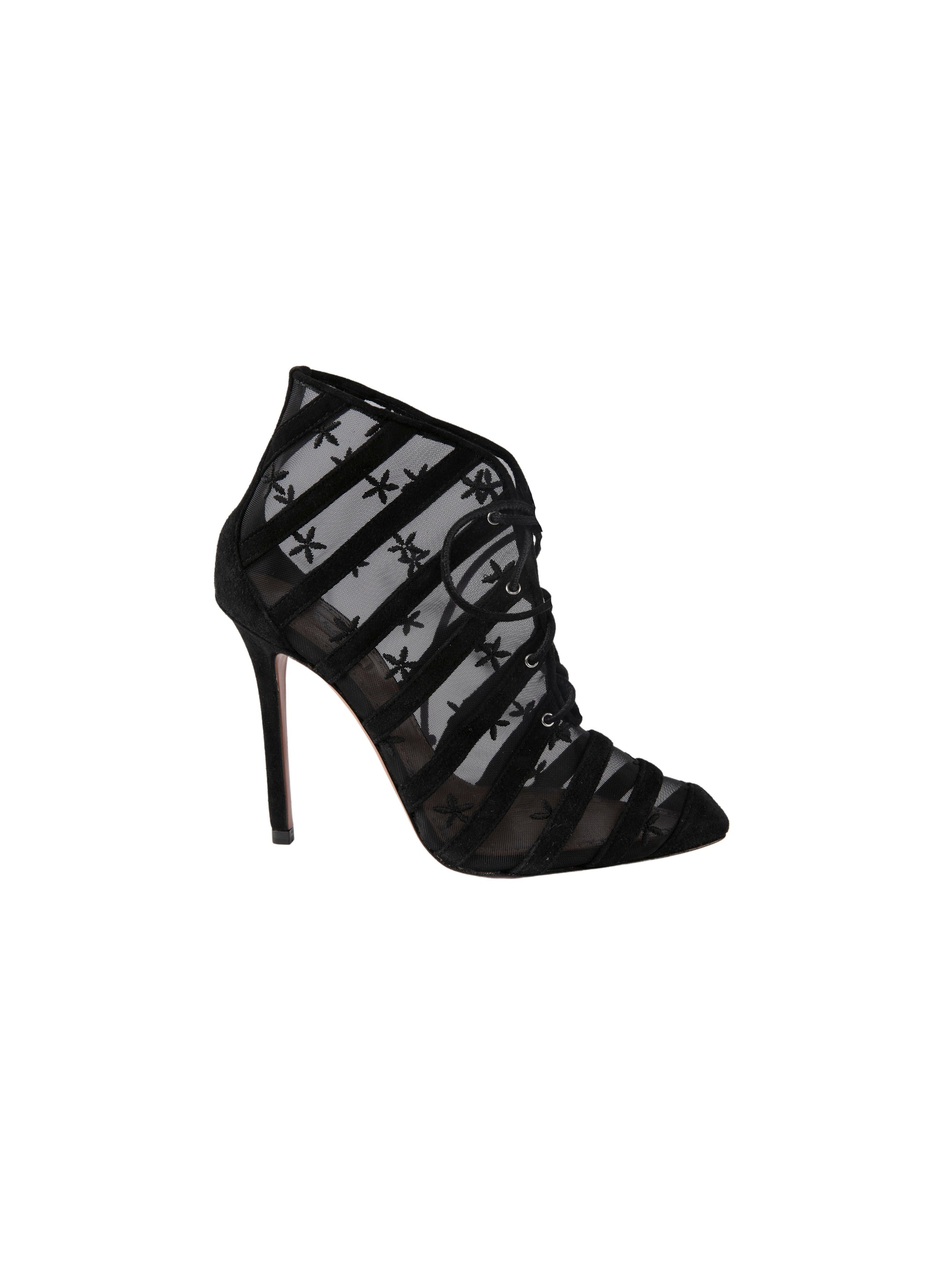 Bottines brodées - Noir & Noir