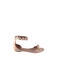 Sandales Bombe plates en cuir - Nude