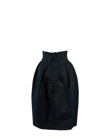 Shiny denim skirt - Gold