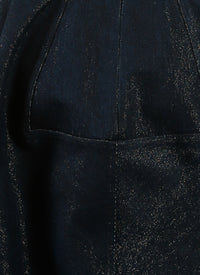 Shiny denim skirt - Gold