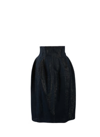 Shiny denim skirt - Gold