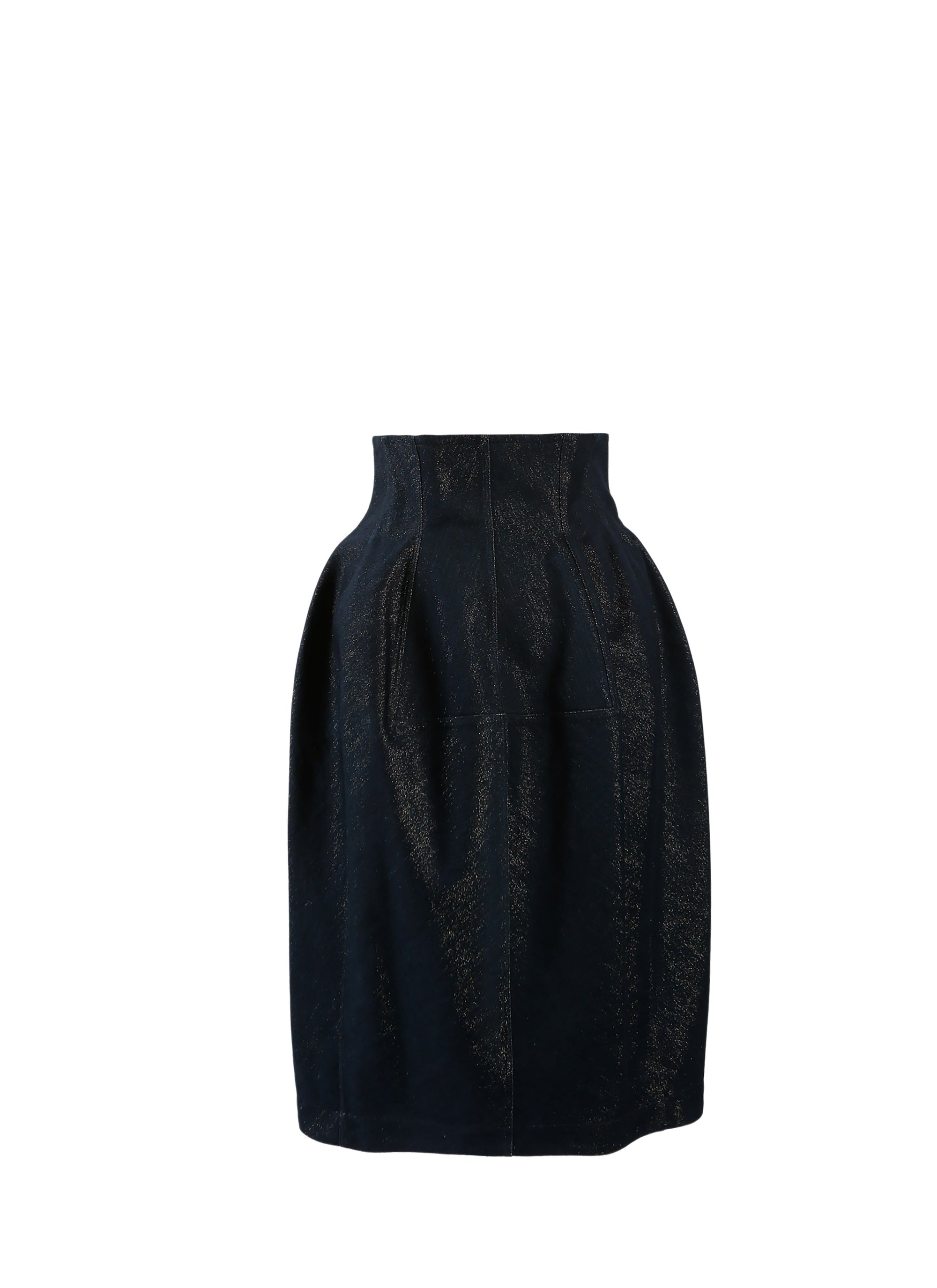 Shiny denim skirt - Gold