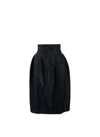 Shiny denim skirt - Gold